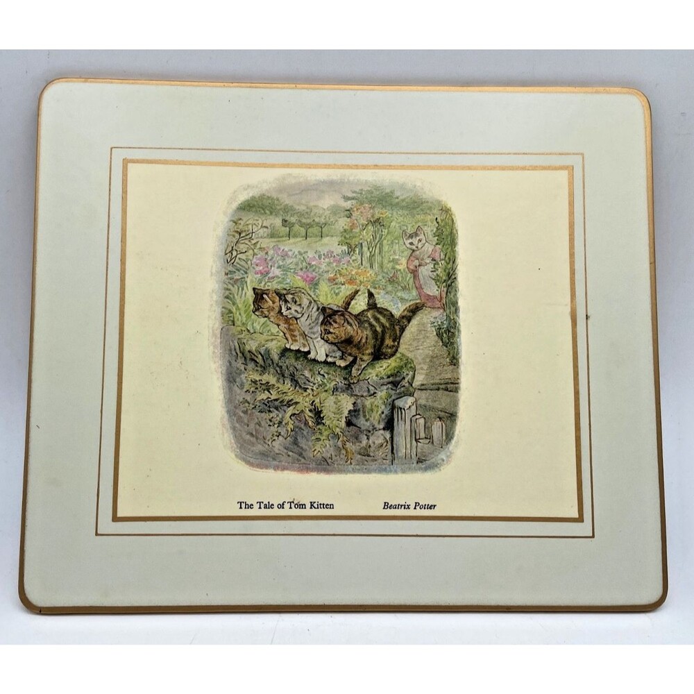 Beatrix Potter Placemats Set of 6 Lady Clare Matador 9.5" x 8" Melamine Cork - Picture 8 of 16